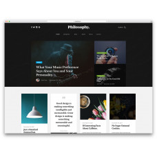 Philosophy шаблон для блога в темных тонах