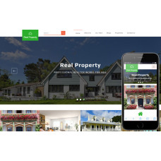 Real property стильный шаблон для аренды виллы, дома, апартаментов