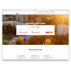 Real Estate современный шаблон для сайта недвижимости с фильтром